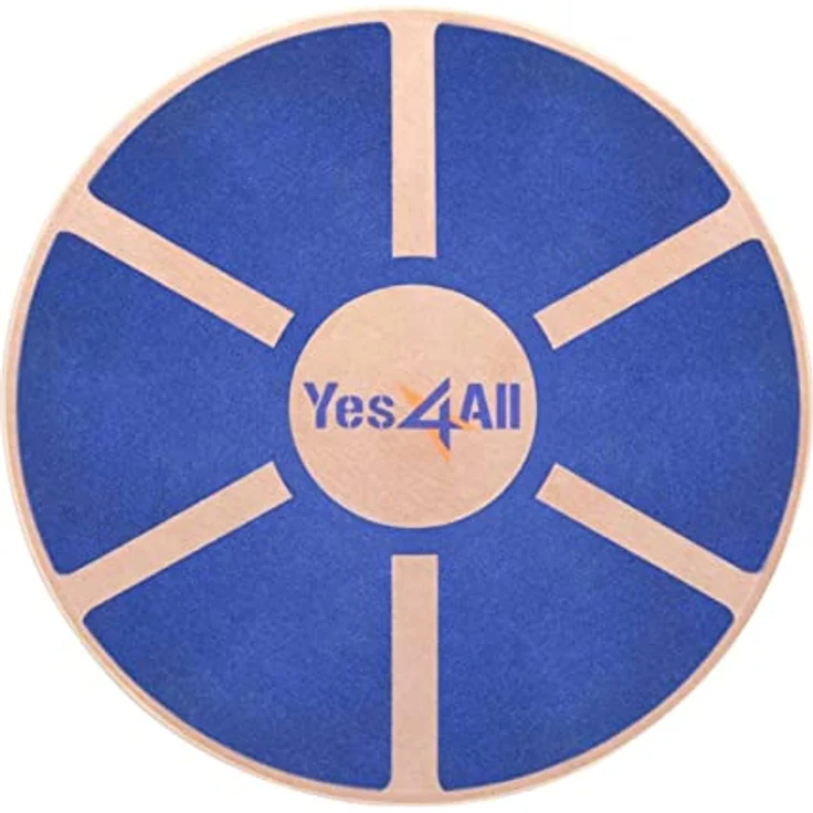 Yes4All Balance Board aus Holz; Brett mit hochwertiger rutschfester Oberfläche; Balance Trainer & Wackelbrett für das Ganzkörpertraining. – Bild 1