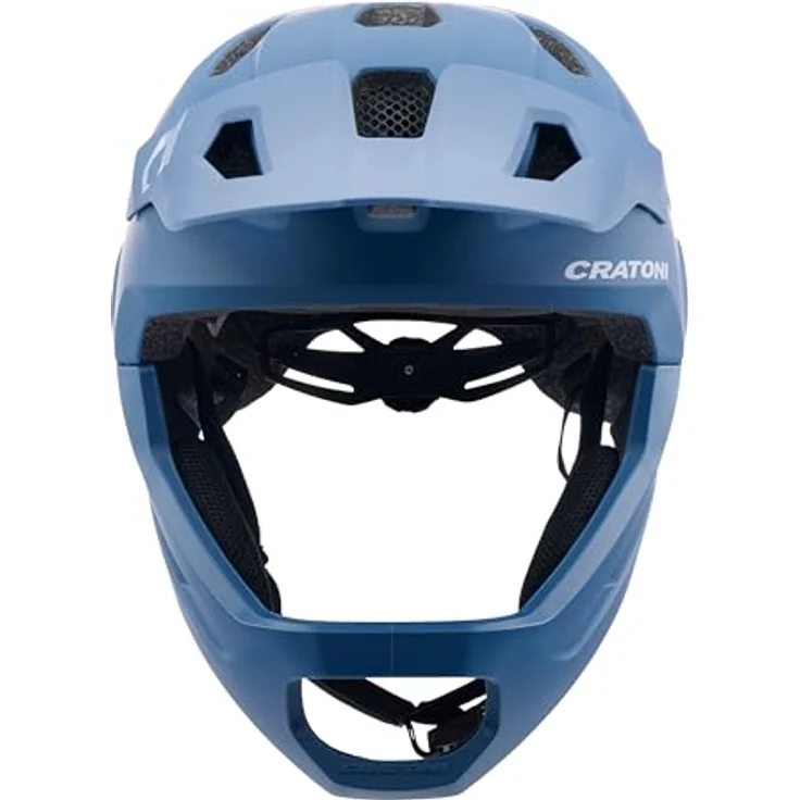 Cratoni MTB-Kinder-/Jugendhelm "Madcat", Fullface Helm mit 360° Größenverstellsystem, belüftet und abnehmbaren Kinnbügel, blau – Bild 3