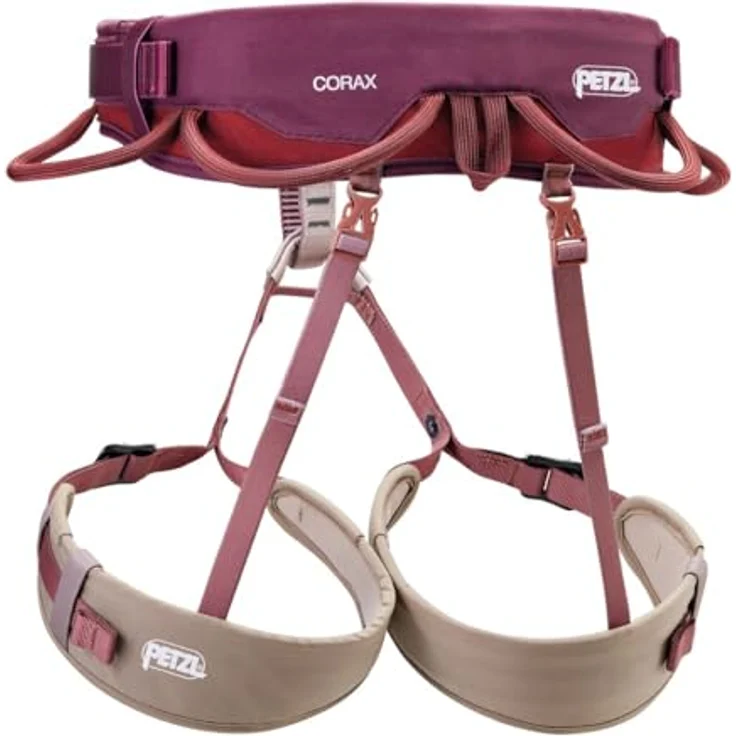 Petzl Corax, verstellbarer Klettergurt mit optimalem Tragekomfort und vier Materialschlaufen, jeansblau, Größe M/XL – Bild 2