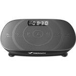 MERACH Vibrationsplatte, Leise und Kompakte Körperformungs- und Entspannungsplatte mit Silikonpad, LED-Display und Fernbedienung (Schwarz)