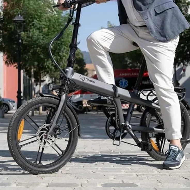 PixelPilot 20 Zoll Faltbares City E-Bike, 250W Motor, 378Wh herausnehmbarer Akku, bis 60 km Reichweite, 7-Gang Shimano, hydraulische Scheibenbremsen – Bild 9