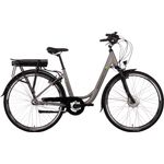 Saxonette Tiefeinsteiger E-Bike Advanced Plus, 250 W Vorderradmotor, 374 Wh Akku, Shimano Nabenschaltung, integriertes Rahmenschloss, Rahmenhöhe 50 cm, Silber