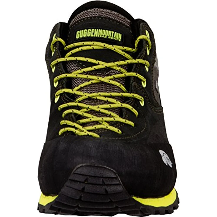 GUGGEN Mountain PT 022, Herren Wanderschuhe aus Leder, wasserfest mit Gummisohle und maximalem Komfort, gelb abgesetzt – Bild 2