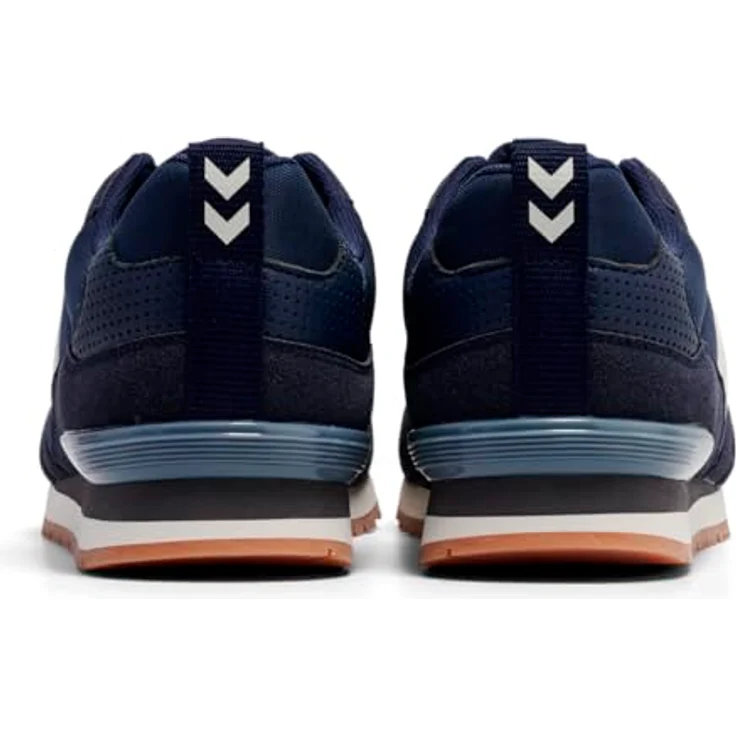Hummel Monaco 86 NS, Laufschuhe mit atmungsaktivem Obermaterial aus Mesh und Synthetik-Veloursleder, dunkelblau/weiß, Größe 43 EU – Bild 3