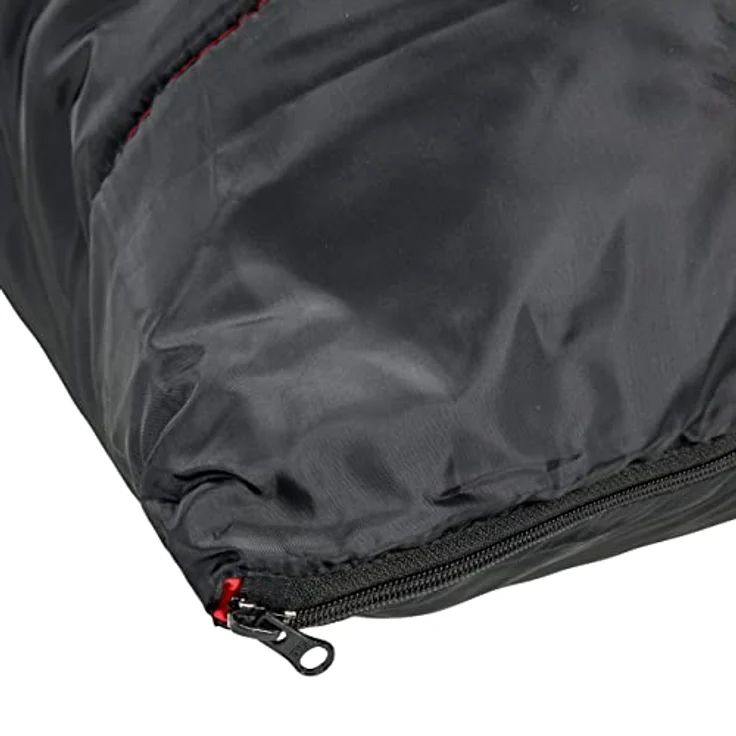 Trespass Schlafsack 180 cm, Komfortbereich +0°C bis +13°C, -3°C bis +22°C Temperaturgrenze, Zwei-Wege-Reißverschluss – Bild 3
