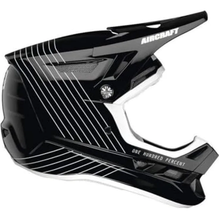 100% Downhill MTB-Helm Aircraft Composite, Schwarz, Größe XL mit variabler Außenschale und EPS-Schale