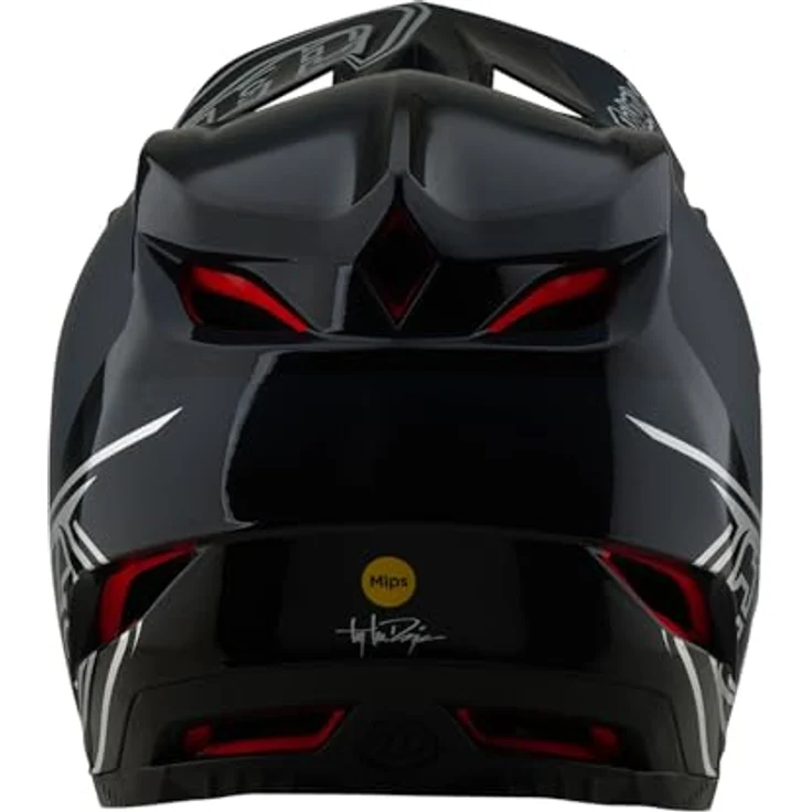 Troy Lee Designs D4 Polyacryl-Helm, Fullface-Helm mit 24 Belüftungsöffnungen, Shadow Black, Größe LG – Bild 3