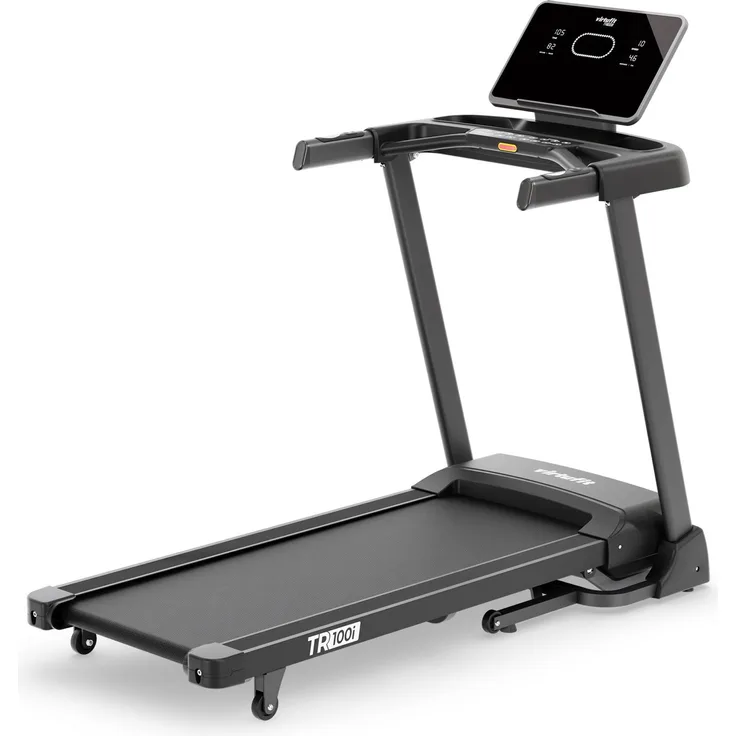 VirtuFit TR100i Laufband, 1–16 km/h, 0–15% Steigung, 2 PS, Schwarz, mit 15 Programmen und Total Belt Cushioning