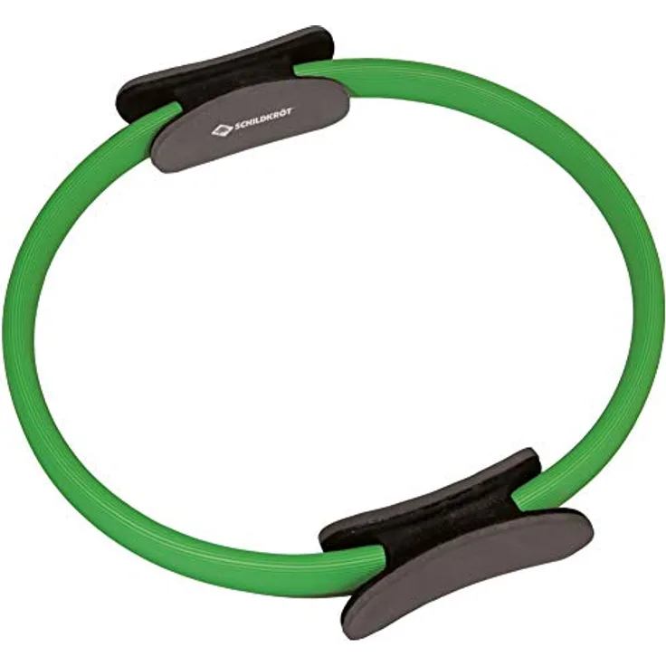 Schildkröt® Pilates Ring, Durchmesser 37 cm, Grün-Schwarz, leicht und stabil mit rutschfesten Griffen für ganzheitliches Training