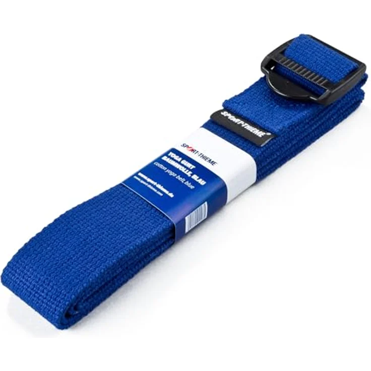 Sport-Thieme Yoga Gurt Baumwolle, verstellbar mit Metallschnalle, 183x3.8 cm, Weiß, unterstützt Dehnübungen für mehr Flexibilität und stabile Körperhaltung – Bild 5