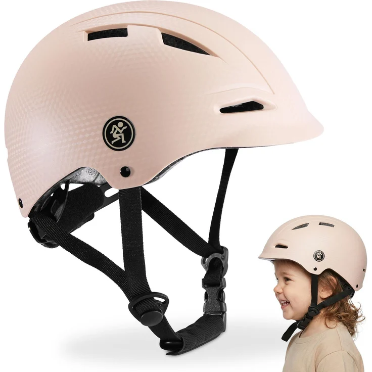 HyperMotion Kinderhelm HYP75 HLM01 Beige, leicht 300 g, verstellbar 46-56 cm, 9 Lüftungsöffnungen für Kinder