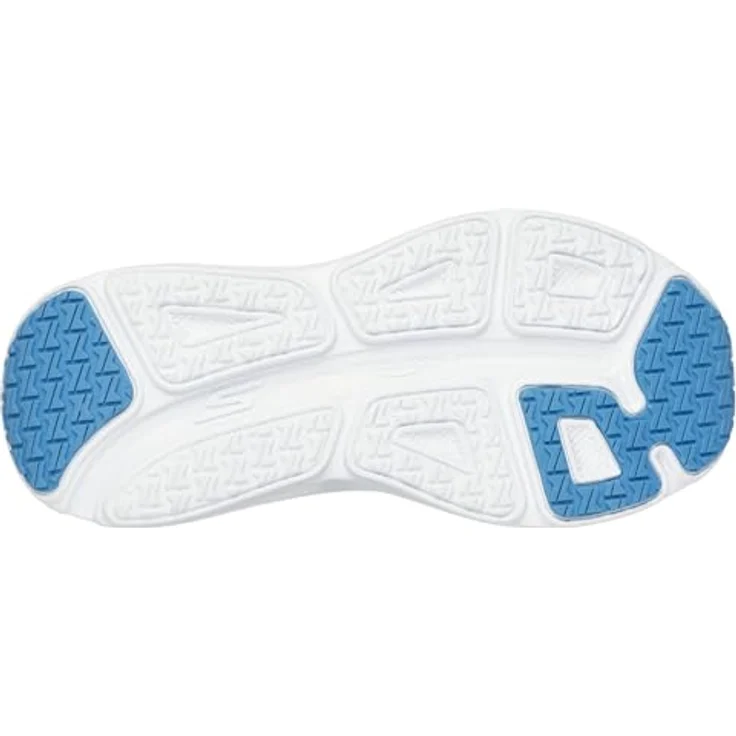 Skechers Max Cushioning Endeavour, Damen Laufschuhe mit Air-Cooled Goga Mat Einlegesohle, veganes Obermaterial, mehrfarbig in Orange und Blau, Größe 36 – Bild 6