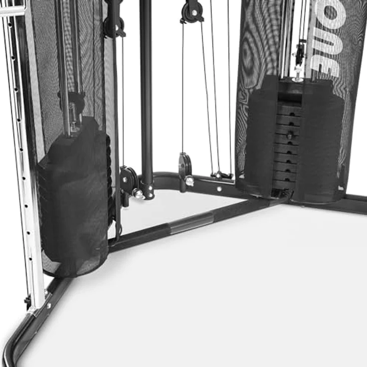 Dione Cable Crossover 2X 50KG - Kraftstation mit verstellbaren Katrollen und integrierter Klimmzugstange - Stahlkabel in schwarz – Bild 4