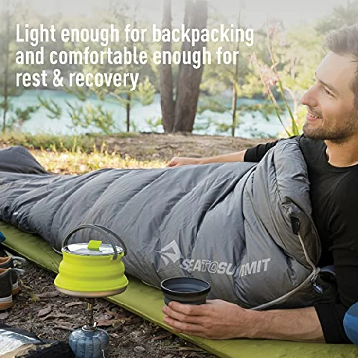 Sea To Summit Ultralight SI Isomatte, selbstaufblasend mit Delta Core-V Technologie für Gewichtseinsparung und Komfort, grün – Bild 3
