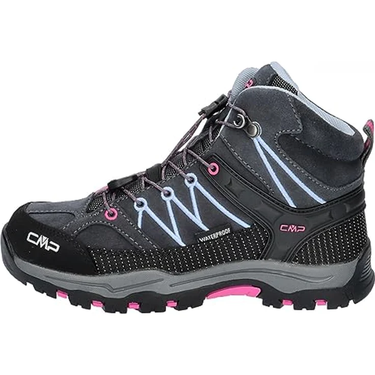 CMP RIGEL MID TREKKING SHOES WP, wasserdichte Wanderschuhe für Kinder aus Veloursleder, Schnellverschluss – Bild 2