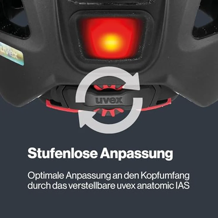 Uvex Sports Velohelm, matt schwarz, für Kopfumfang 56-61 cm, mit Visierscheibe und 19 Belüftungsöffnungen – Bild 5