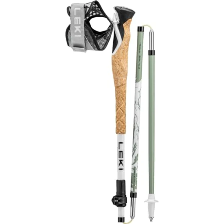 LEKI Cross Trail FX Superlite Wanderstöcke, faltbar, stufenlos verstellbar, 110-130 cm, blau – Bild 2