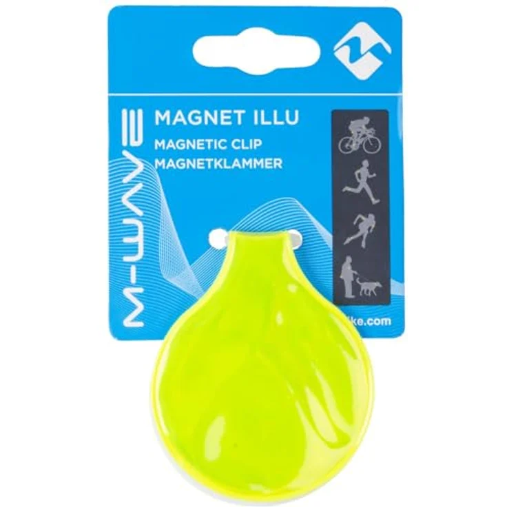 M-Wave Reflex-Magnetklammer, gelb, für Radsport, Unisex – Bild 5