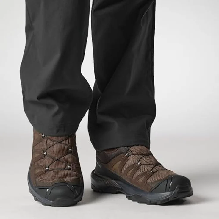 Salomon X ULTRA 360 LEATHER GORE-TEX, wasserdichter Wanderschuh für Herren mit atmungsaktiver Membran und profilierten Gummi-Sohlen – Bild 2