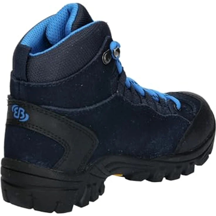 Brütting Mount Bona High Kids, Wanderschuhe für Jungen, blau, wasserdichte Comfortex-Klimamembrane, rutschfeste Vibram-Laufsohle, Größe 28 – Bild 4