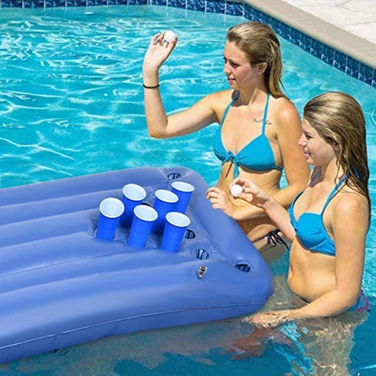 Faburo Luftmatratze Bierpong, PVC blau, 155x76cm – Bild 2