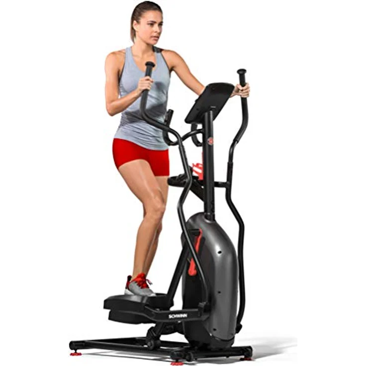 Schwinn Ellipsentrainer 510E Compact, platzsparend Konstruktion, Bluetooth für Smartphone und Tablet, Explore The World App kompatibel – Bild 1