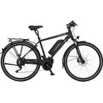 Fischer E-Bike Trekking, VIATOR ETH 1861 Elektrofahrrad für Herren, RH 55 cm, Mittelmotor 80 Nm, 48 V Akku, schwarz matt, 28 Zoll
