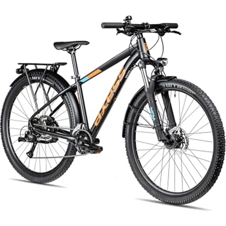 Axess Sandee DX ATB Mountainbike, 16-Gang Schaltung, hydraulische Scheibenbremsen, Straßenausstattung, matt Black, Rahmengröße: 18 Zoll – Bild 2