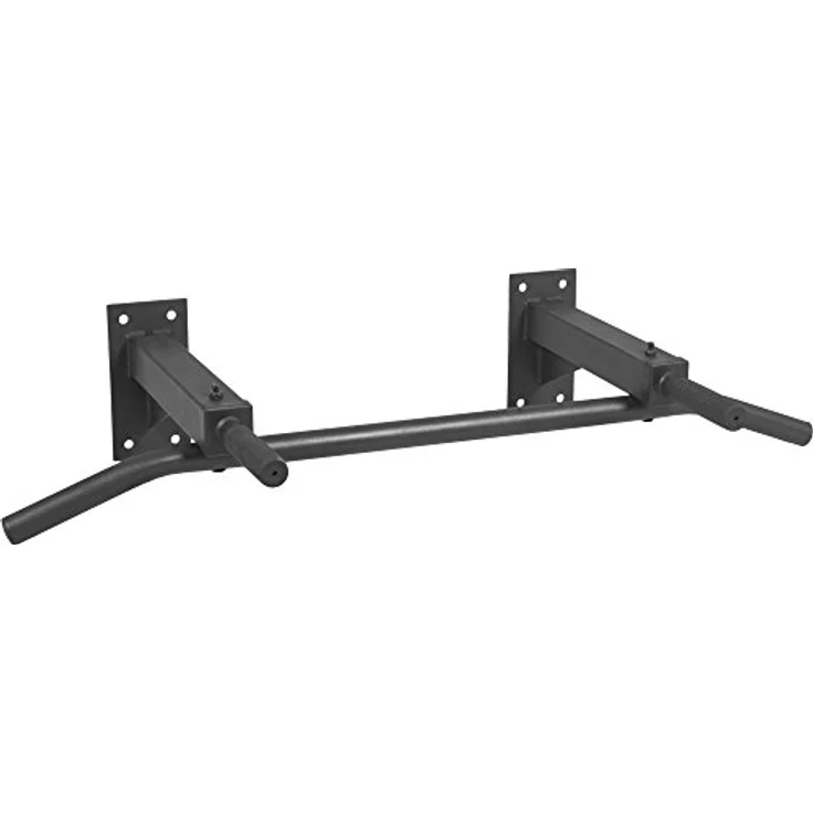 GORILLA SPORTS® Klimmzugstange - Wandmontage, mit 5 rutschfeste Griffe, bis 350 kg Belastbar, aus Stahl, inkl. Montageanleitung und Schrauben, Schwarz/Weiß - Pull Up Bar, Klimmzug Stange, Dip Bar – Bild 3