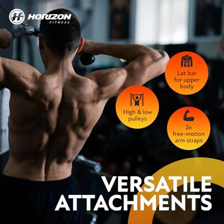 HORIZON Fitness Kraftstation Torus 3, Robuste Rahmenkonstruktion, Mattschwarze Pulverbeschichtung – Bild 5