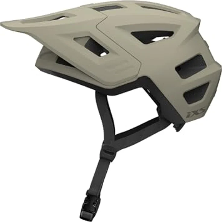 44 iXS MTB-Fahrradhelm Flow 1.0, hoch belüftete In-Mould-Konstruktion mit Visier, sand – Bild 2