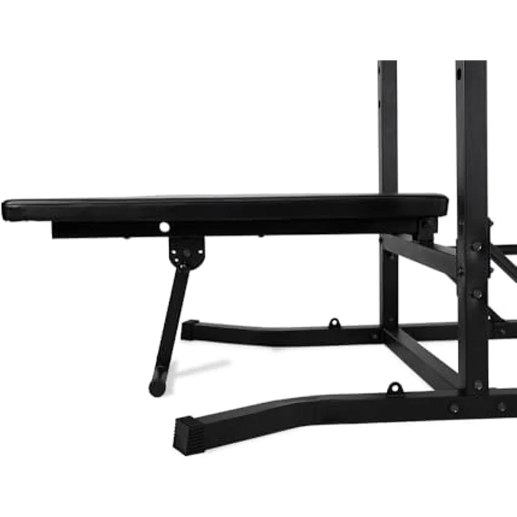 VirtuFit Power Tower Deluxe, Kraftstation mit Dip- und Klimmzugstation, 250 kg maximalem Gewicht und verstellbaren Hantelablagen – Bild 7