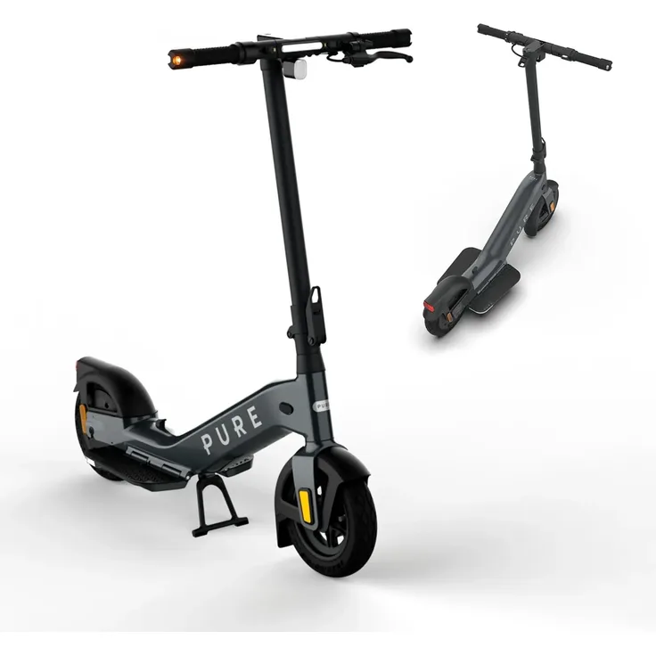 Pureelectric E-Scooter PURE Advance+ Mercury Grey, mit Straßenzulassung, ultimative Fahrposition, 20 km/h, bis zu 40 km Reichweite