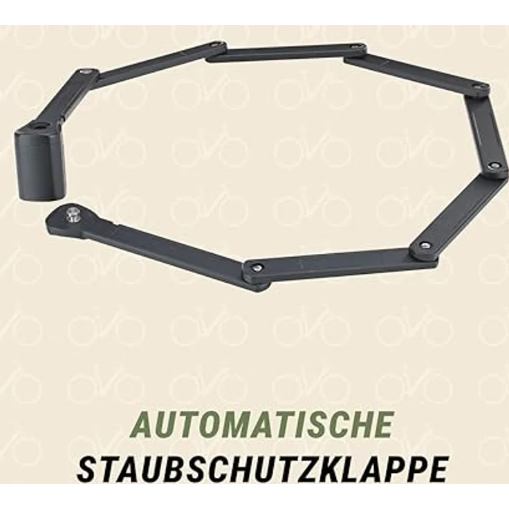 Prophete XXL Faltschloss 120 cm, gehärteter Stahl mit Laser-Cut Technologie, Inkl. Halterung für Fahrrad, E-Bike & E-Scooter, sichere Diebstahlsicherung – Bild 5