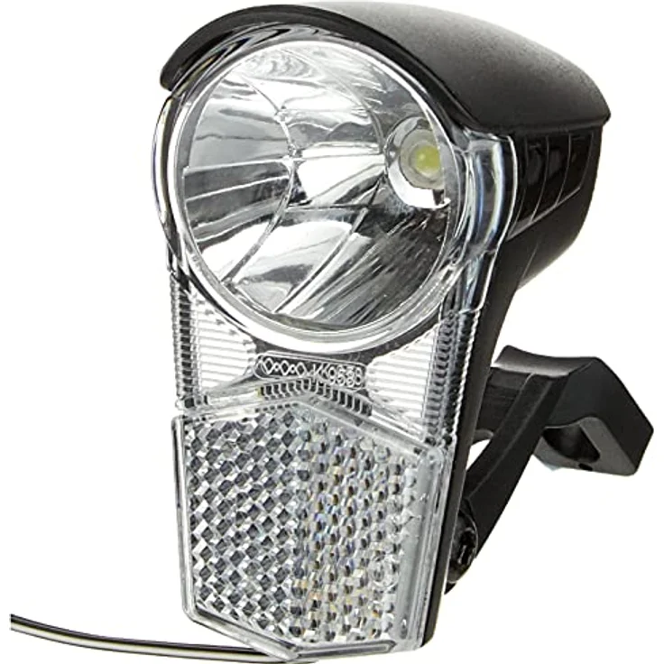 Büchel Fahrradlicht 12 Lux, Dynamo-Betrieb mit Schalter, StVZO zugelassen, Fahrradlampe vorne, Schwarz – Bild 1