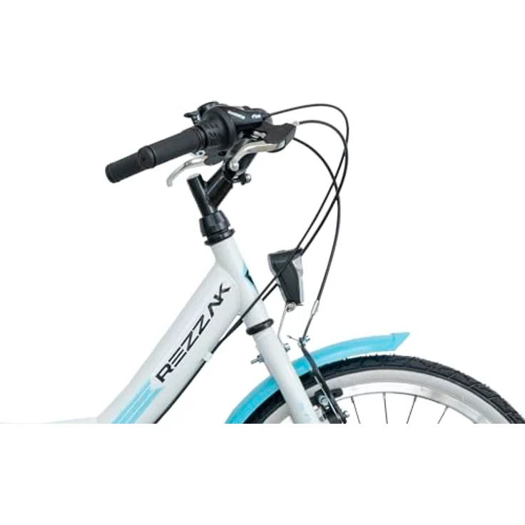 Rezzak 20 Zoll Mädchenfahrrad, 7 Gang City Bike mit Höhenverstellbarer Sattelstütze, Gepäckträger und LED-Lichtern – Bild 3