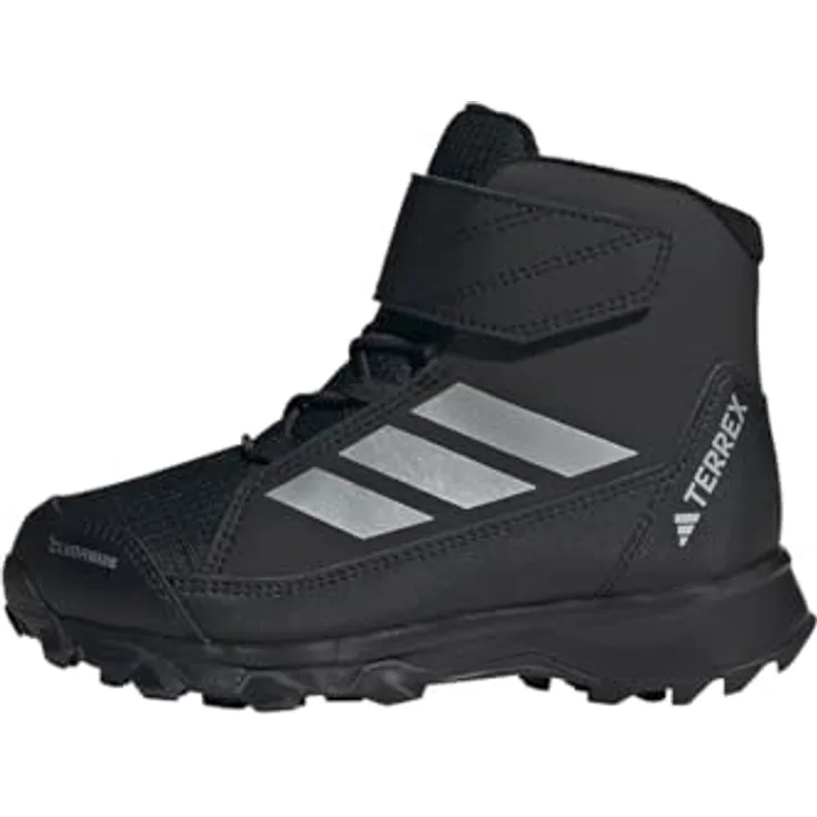 adidas TERREX SNOW CF CLIMAWARM WINTERSCHUHE KINDER, Wasserdichte Wanderschuhe mit isolierender CLIMAWARM-Technologie, schwarz