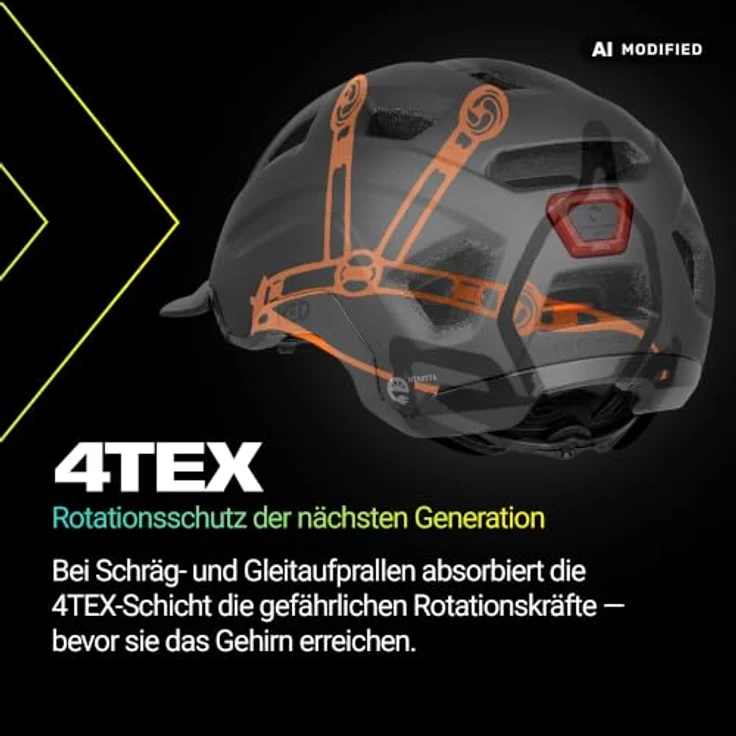 KED Ahead Pedalon E-Bike Fahrradhelm, mit LED-Rücklicht, Maxshell-Technologie, superleicht, Pedalon Yellow Green Matt, Größe 53-56 (S) – Bild 5