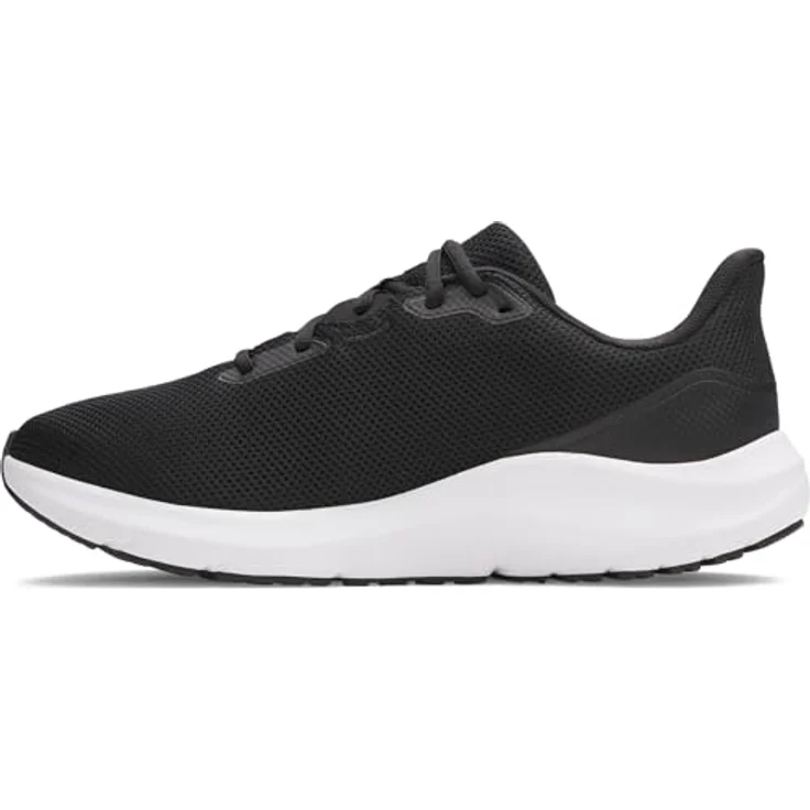 Under Armour UA Charged Pursuit 4, Herren Laufschuhe mit flexibler Dämpfung, Schwarz-Weiß, Größe 46 – Bild 2