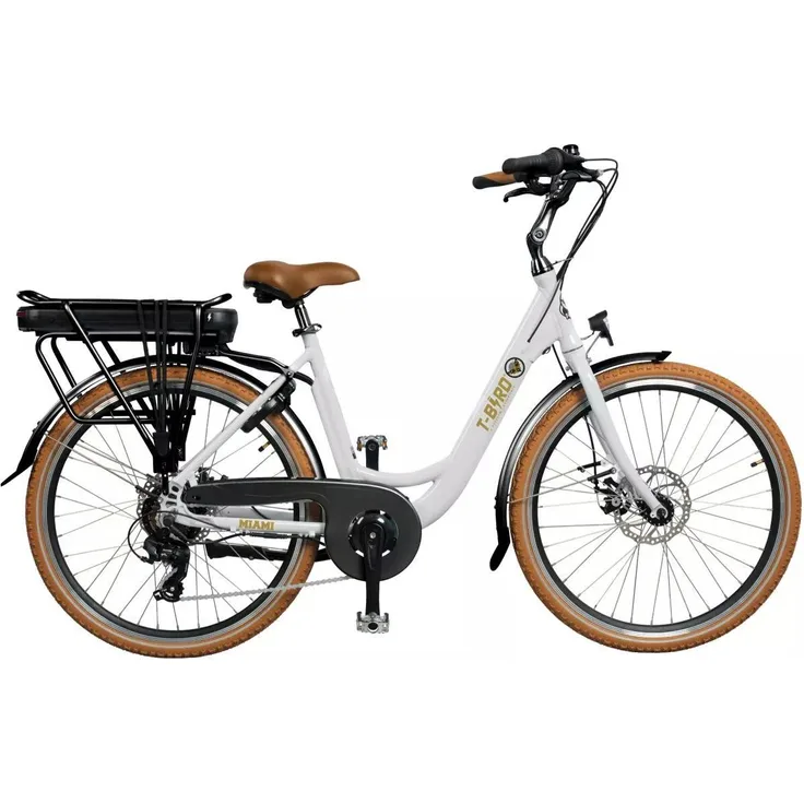 PixelPilot 26 Zoll City E-Bike Tiefeinsteiger, 36 V 14,4 Ah Akku, 7-Gang-Schaltung, LCD-Display, Scheibenbremsen, Gepäckträger
