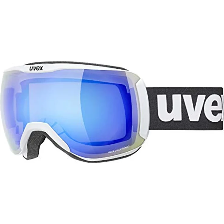 Uvex downhill 2100 CV - Skibrille für Damen und Herren - kontraststeigernd - verzerrungs- & beschlagfrei - weiß matt/blau-grün - one size – Bild 1