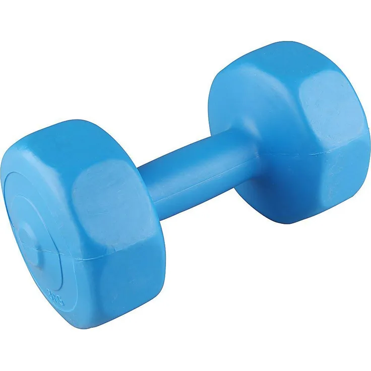 V3TEC Gymnastikhantel 3 kg, blaue Hantel für Fitness und Training