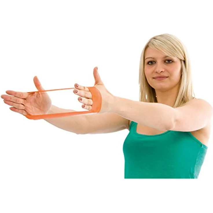 Deuser Trainingsband Plus, starkes Pilates-Band in orange, One Size, 116103 – Bild 2