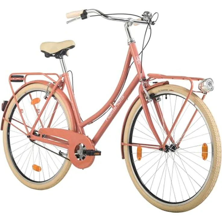 HOLLANDIA Damen 28" Feelgood Singlespeed Rot Cityrad RH 53 cm