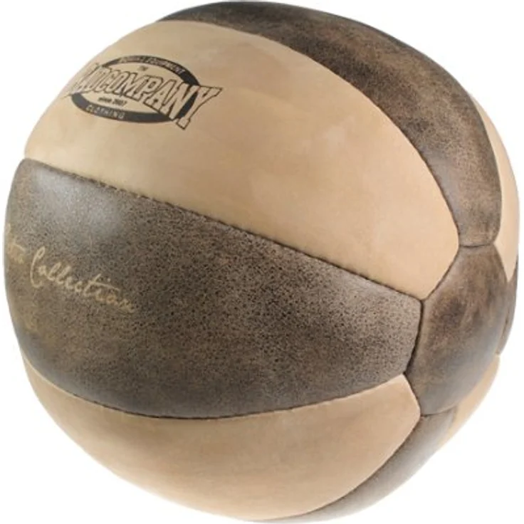Bad Company I Retro Medizinball 2 Kg I Vollball aus Leder I Braun – Bild 1