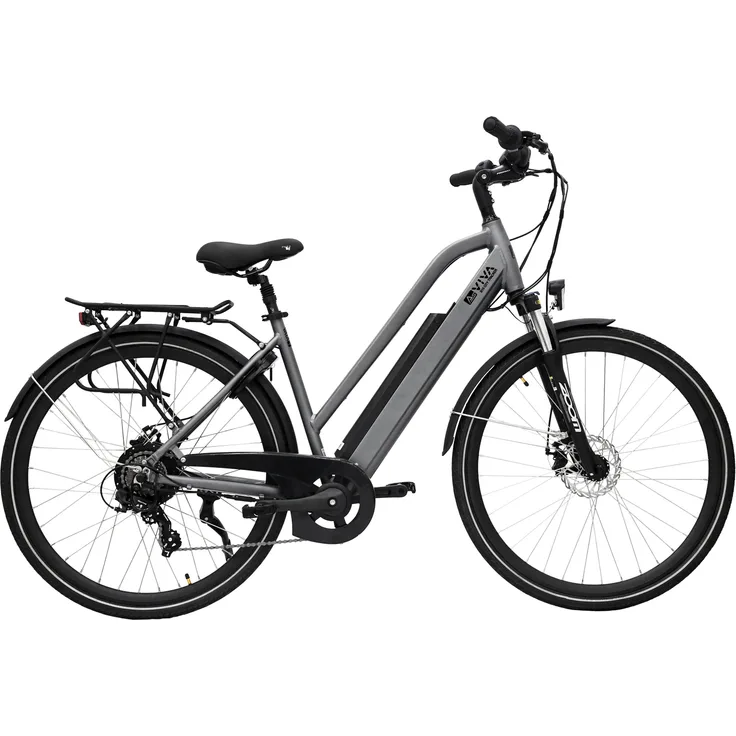 AsVIVA B15 E-Bike 28" Citybike, 250W Motor, 25 km/h, Shimano, LED, Akku, tiefschwarz
