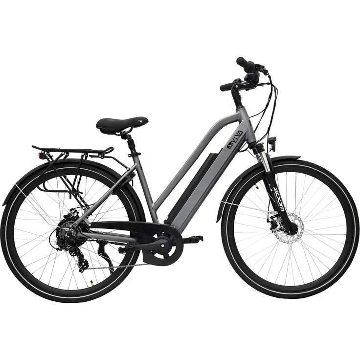 AsVIVA B15 E-Bike 28" Citybike, 250W Motor, 25 km/h, Shimano, LED, Akku, tiefschwarz