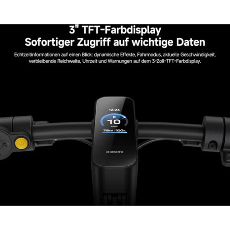 XIAOMI Electric Scooter 6 Ultra E-Roller, 12 Zoll Tubeless, 75 km Reichweite, 1200W, Vollfederung, IPX6, Yellow – Bild 8