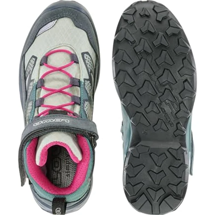 Lowa Maddox Pro GTX Mid VC Jr, wasserdichte Kinder Wanderschuhe mit griffiger Laufsohle, Petrol/Pink, EU 32 – Bild 6
