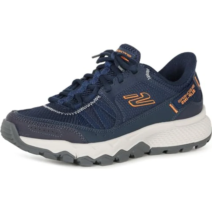 Skechers WIP 237634-NVOR, Herren Wanderschuhe aus Navy Leder/Textil mit orangenen Akzenten, Größe 44 – Bild 1